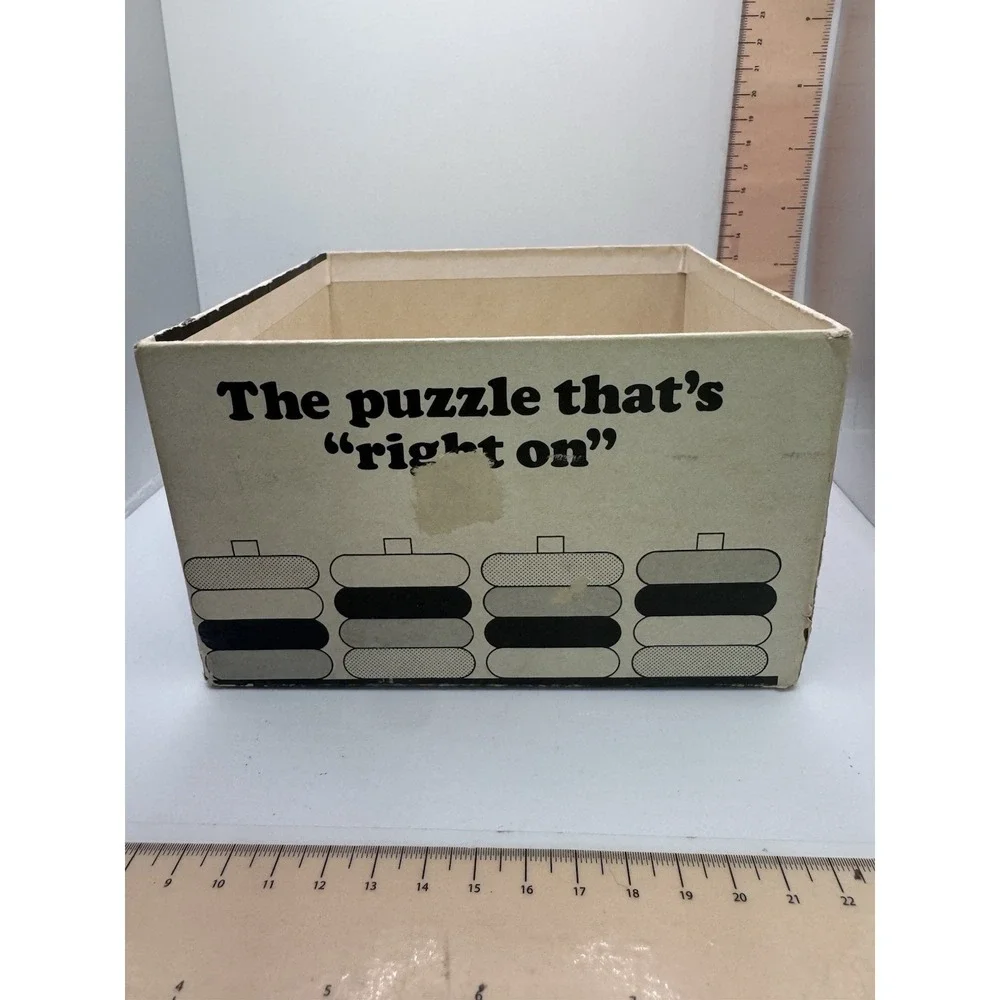 1970s Skor Mor's  Right On Wooden Puzzle Game‎